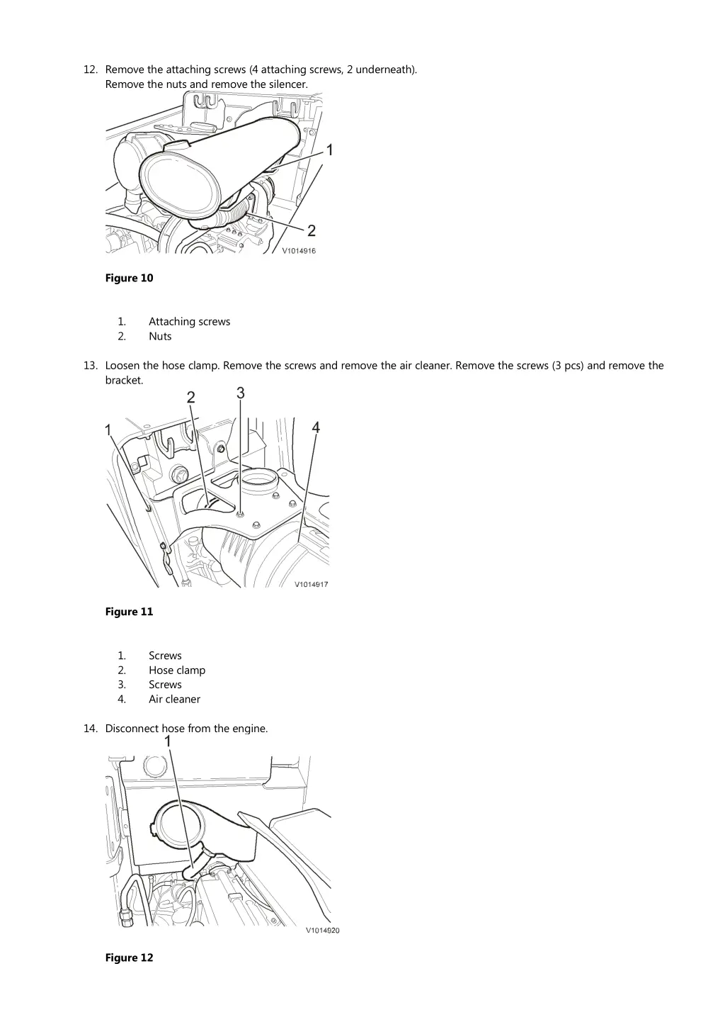 12 remove the attaching screws 4 attaching screws