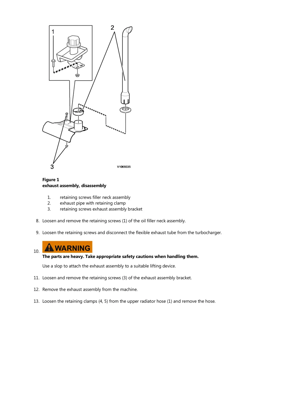 figure 1 exhaust assembly disassembly