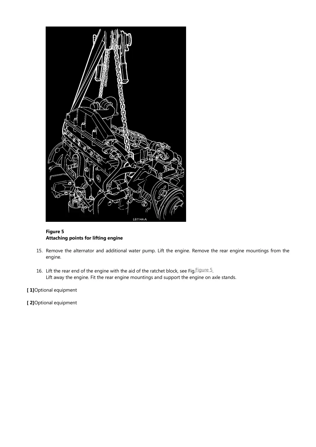 figure 5 attaching points for lifting engine