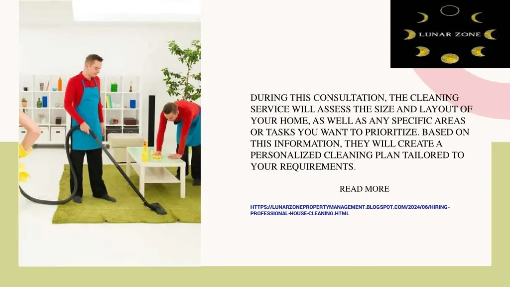 during this consultation the cleaning service