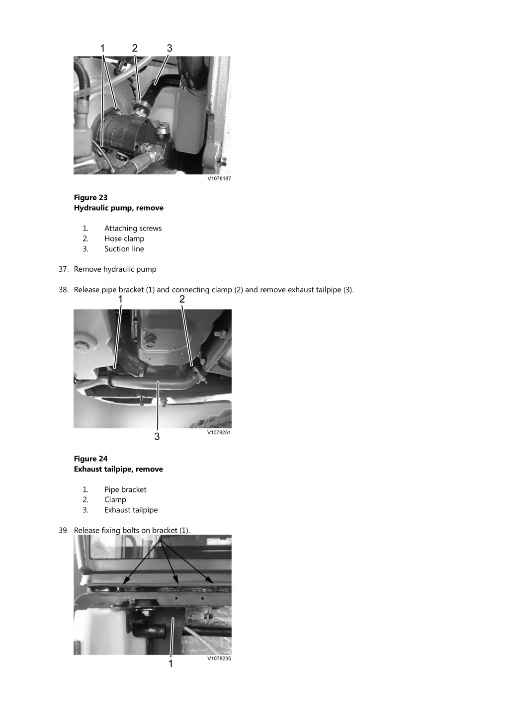 figure 23 hydraulic pump remove