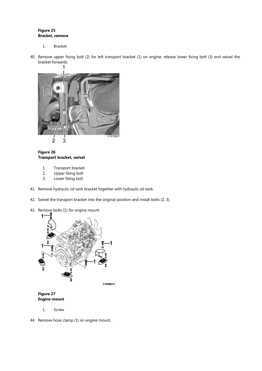 figure 25 bracket remove