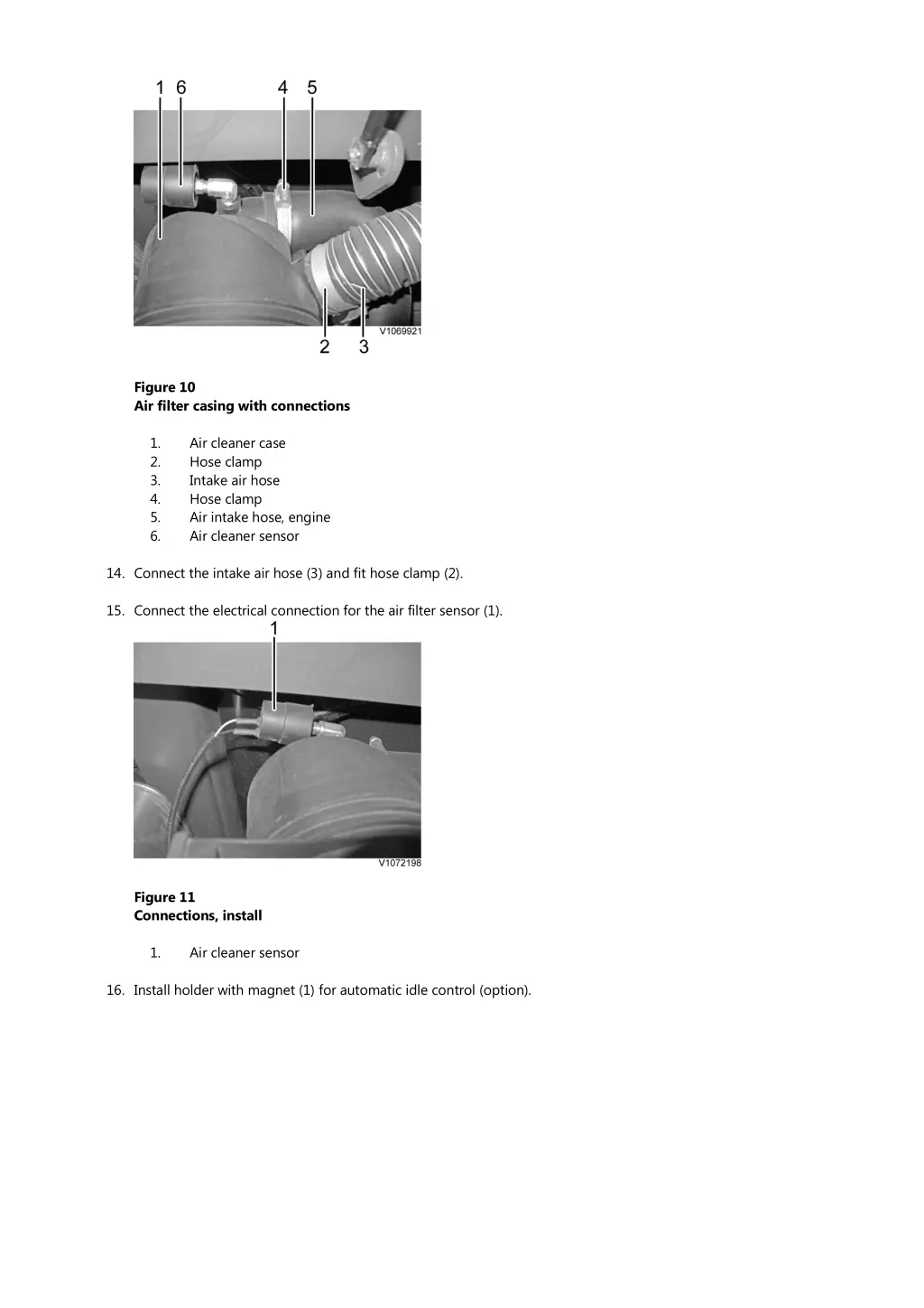 figure 10 air filter casing with connections