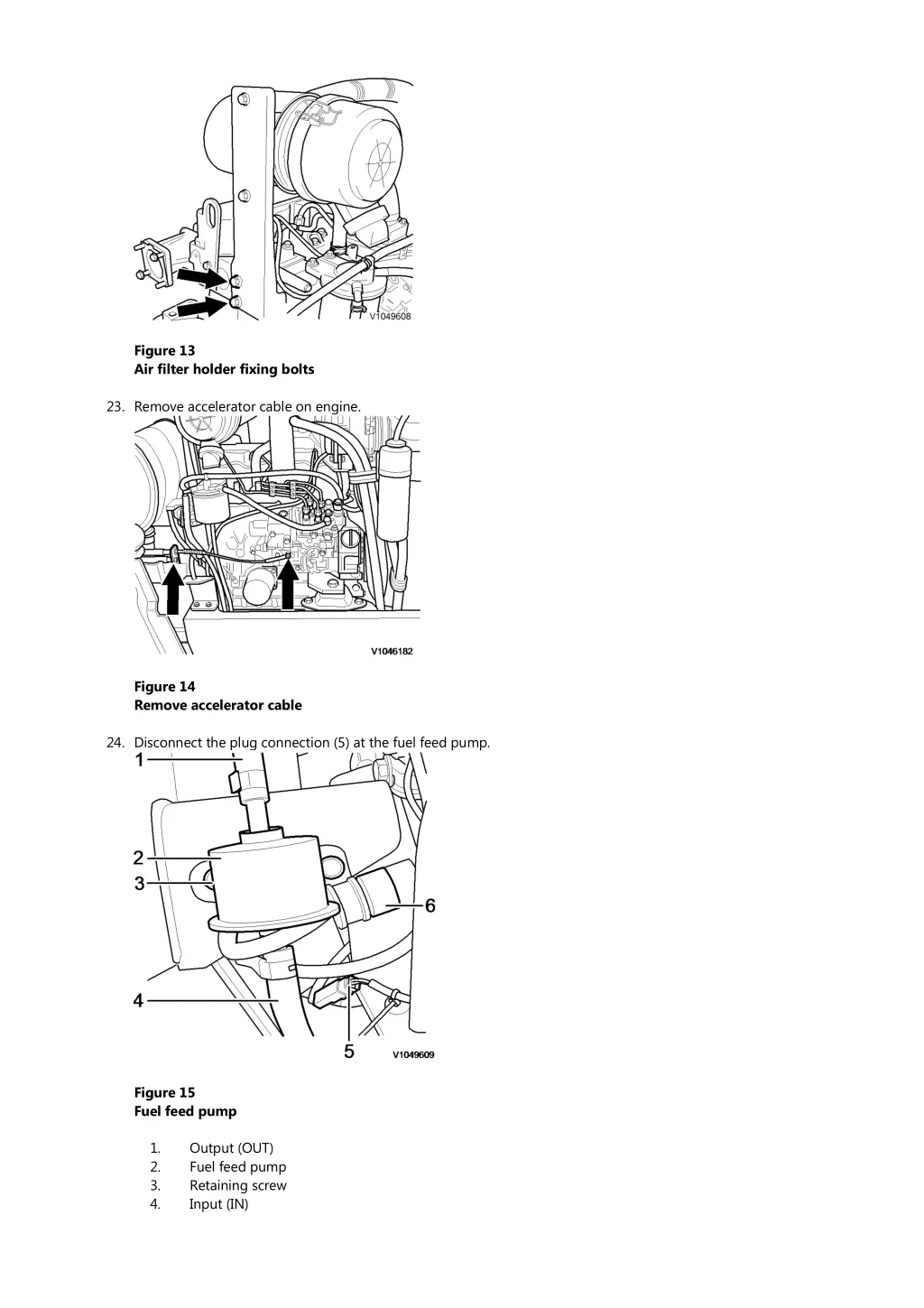 figure 13 air filter holder fixing bolts