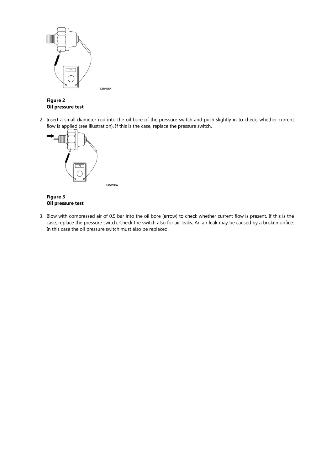 figure 2 oil pressure test