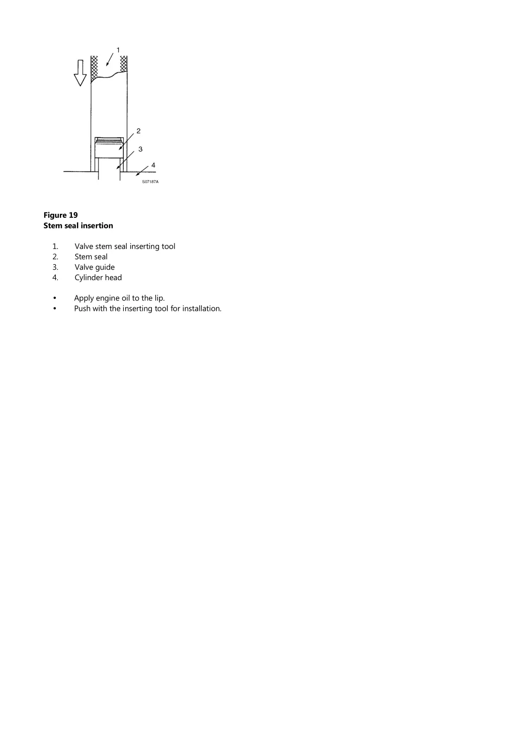 figure 19 stem seal insertion