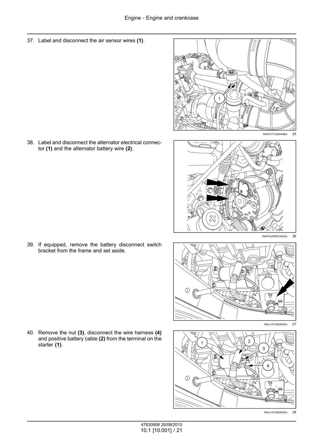 engine engine and crankcase 12