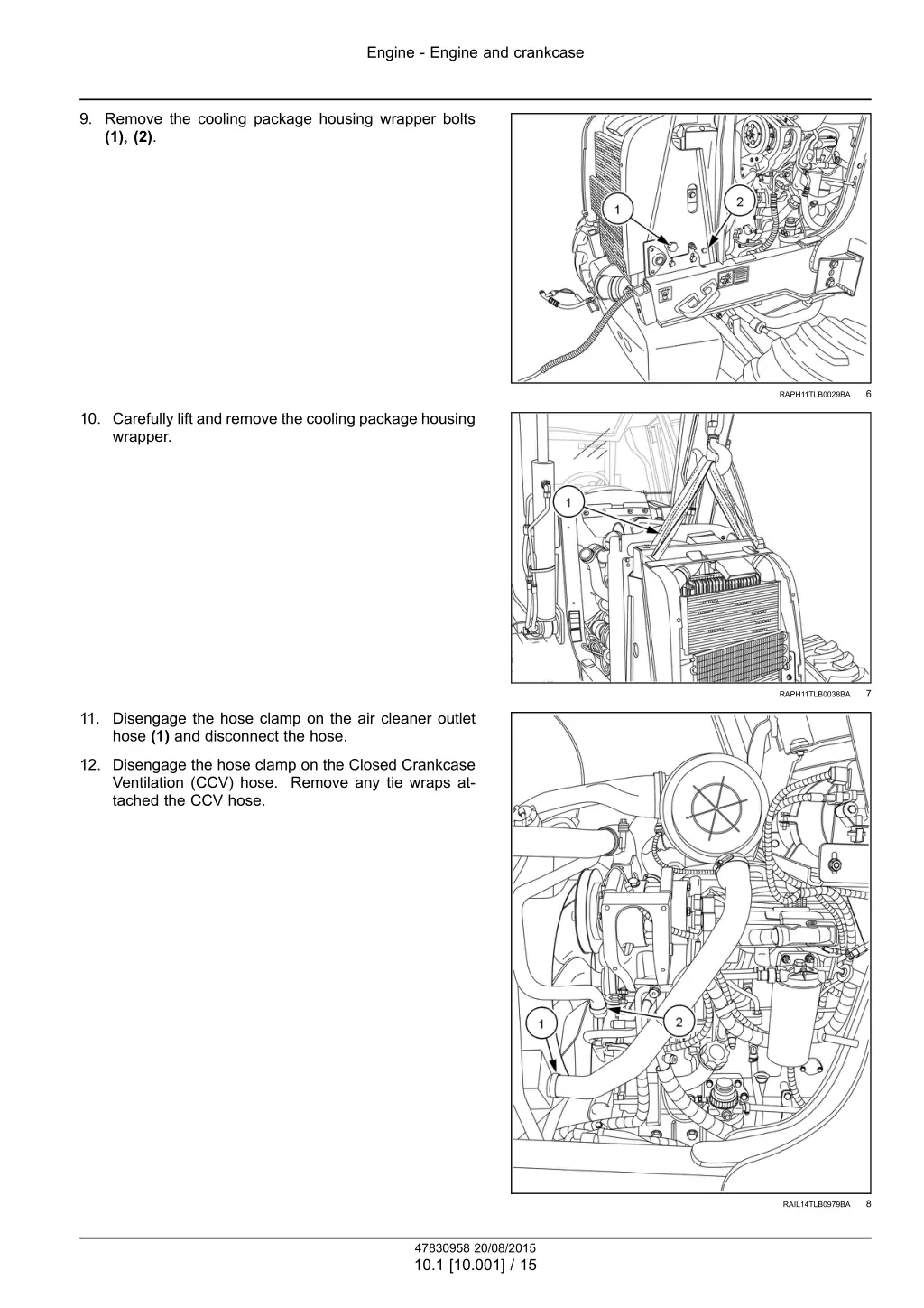 engine engine and crankcase 6