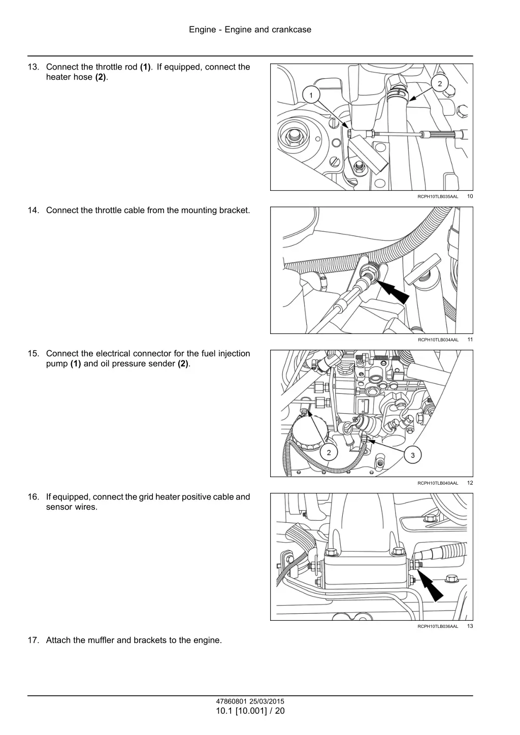 engine engine and crankcase 10