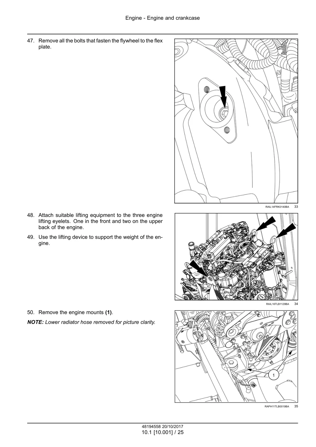 engine engine and crankcase 12