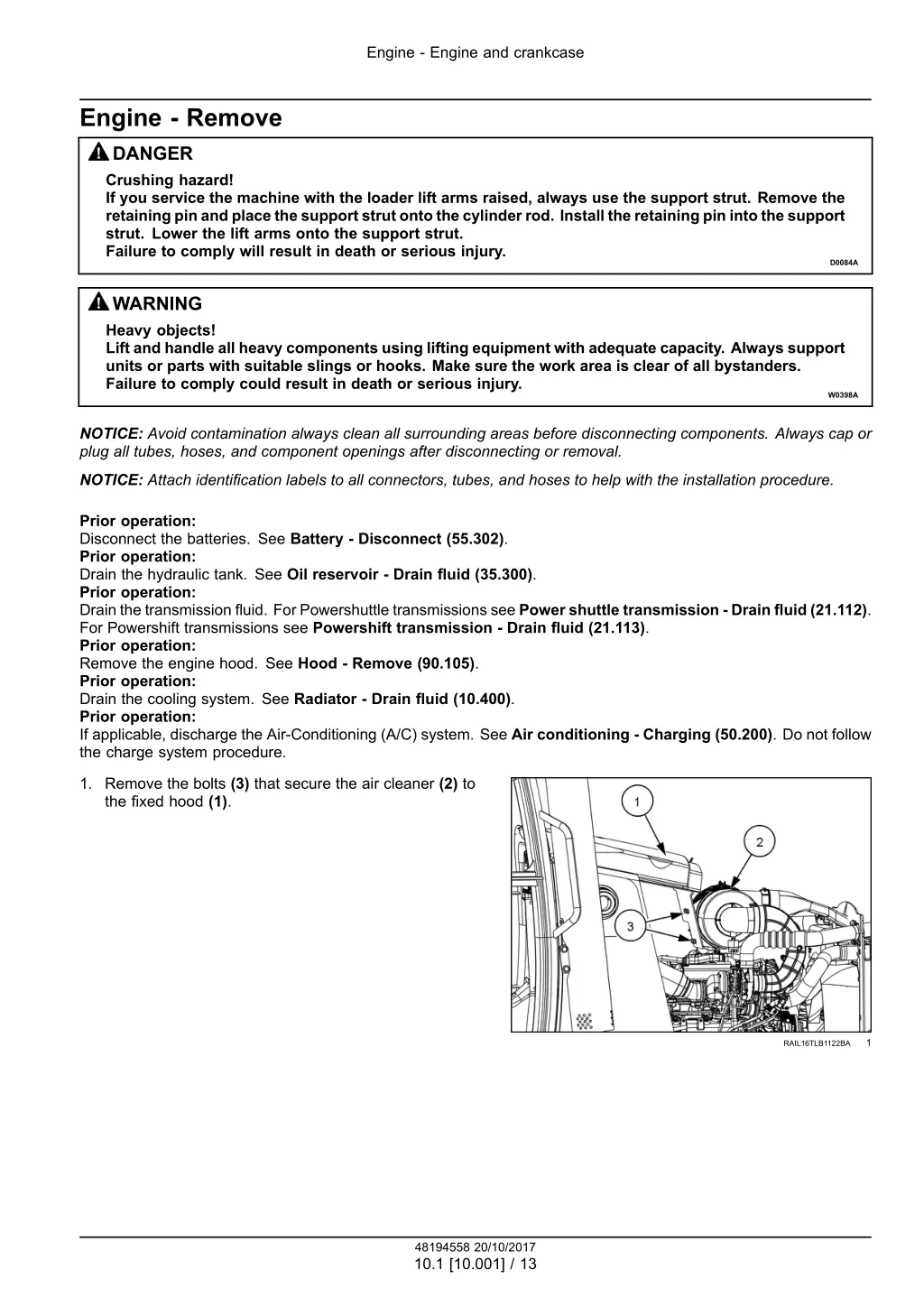 engine engine and crankcase