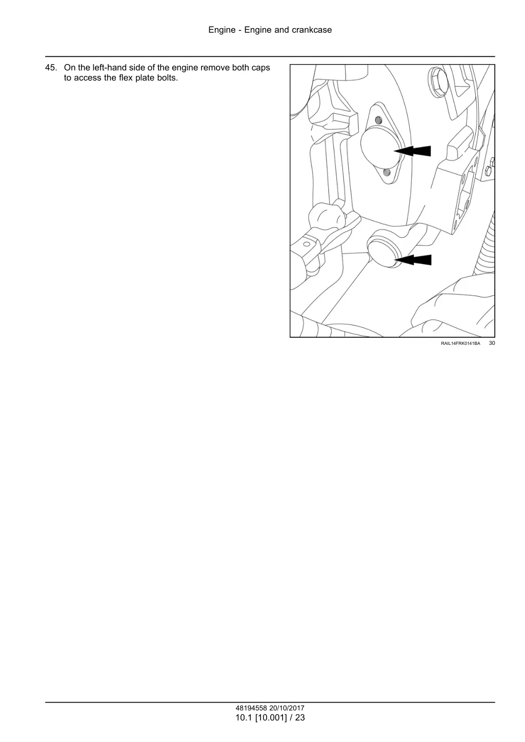 engine engine and crankcase 10