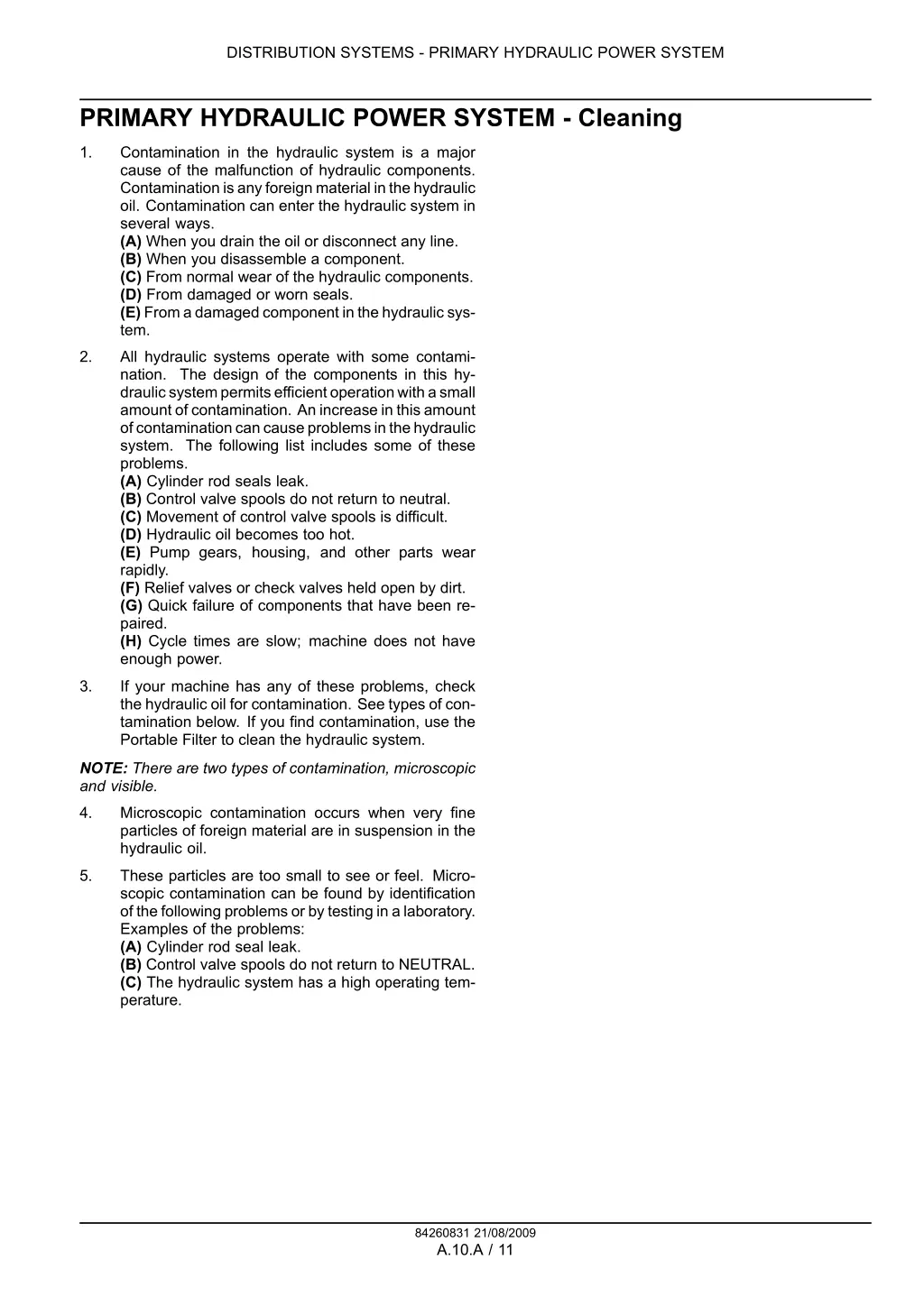 distribution systems primary hydraulic power 7