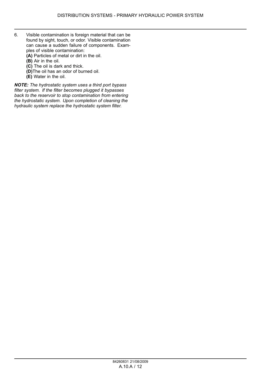 distribution systems primary hydraulic power 8