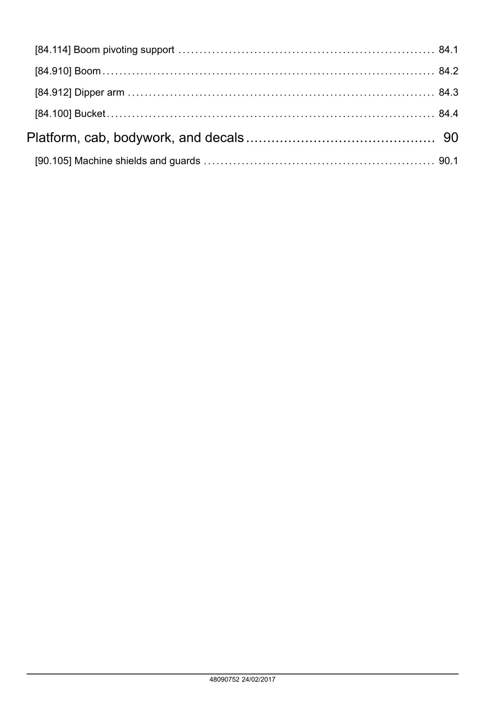 84 114 boom pivoting support 84 1