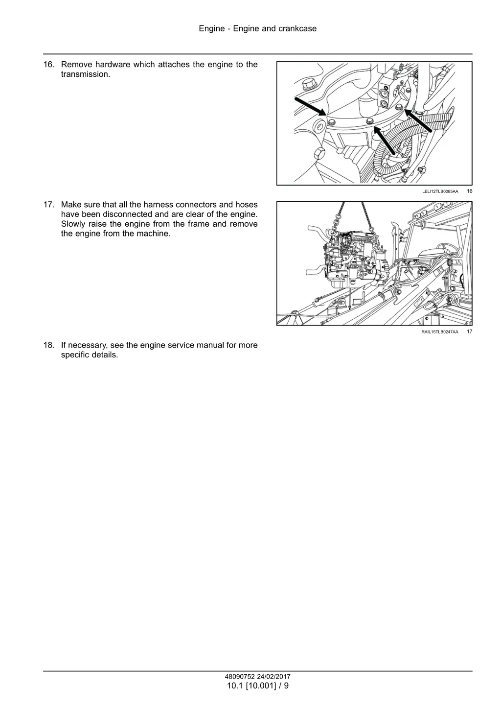 engine engine and crankcase 6