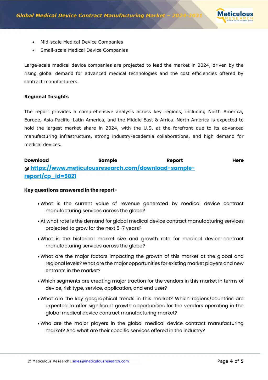 global medical device contract manufacturing 3