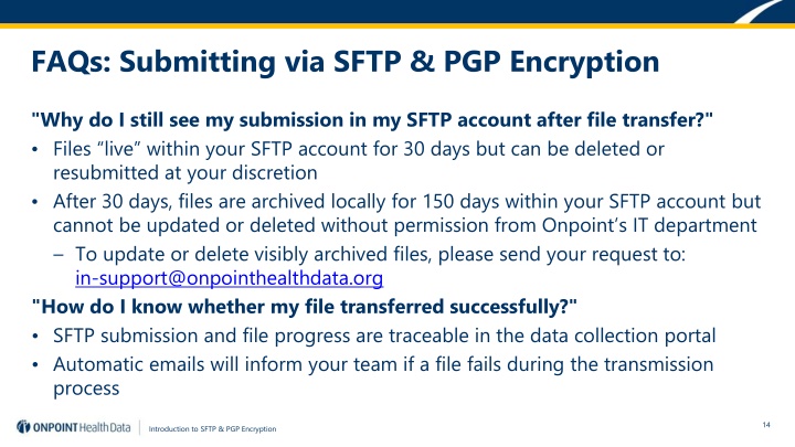 faqs submitting via sftp pgp encryption