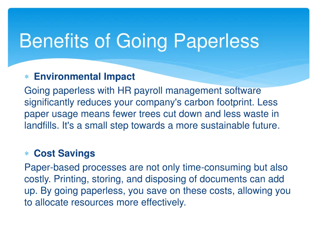 benefits of going paperless