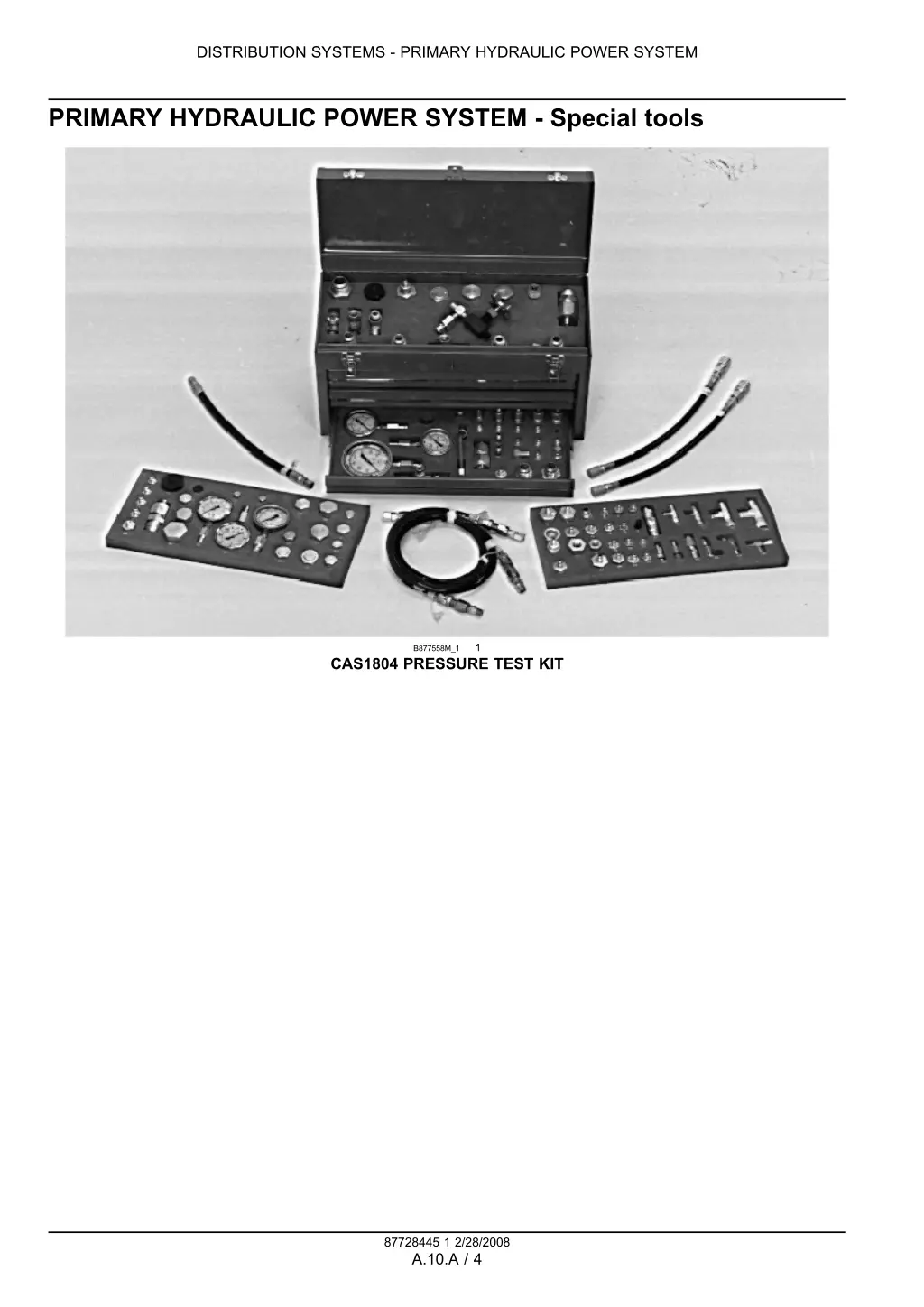 distribution systems primary hydraulic power