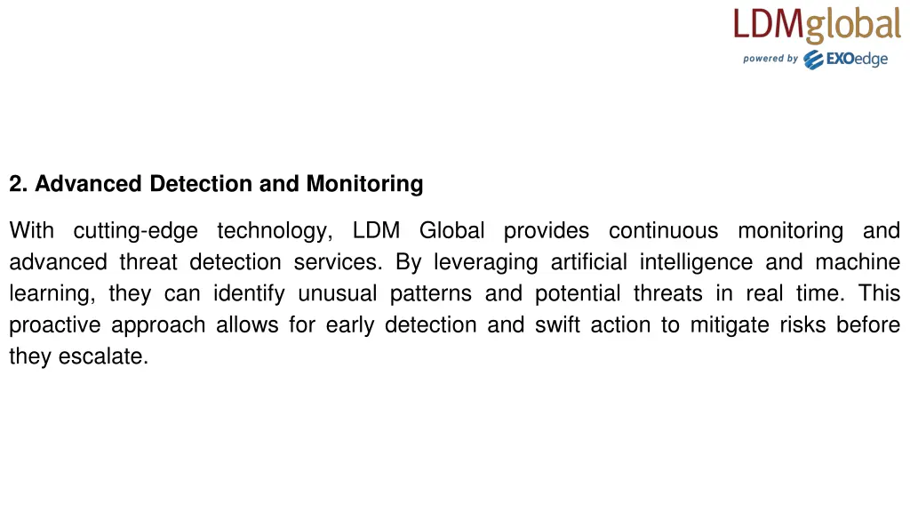 2 advanced detection and monitoring