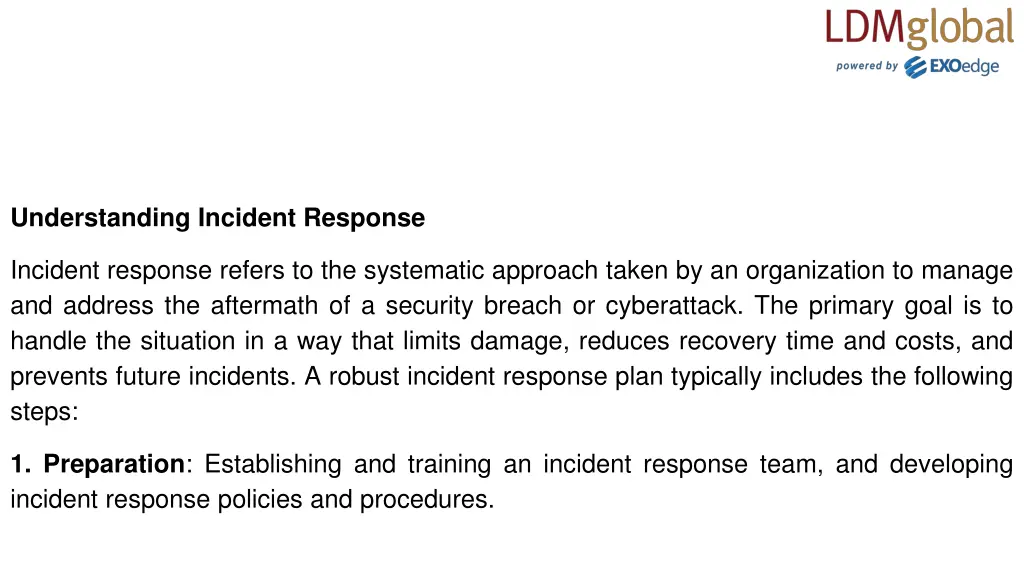 understanding incident response