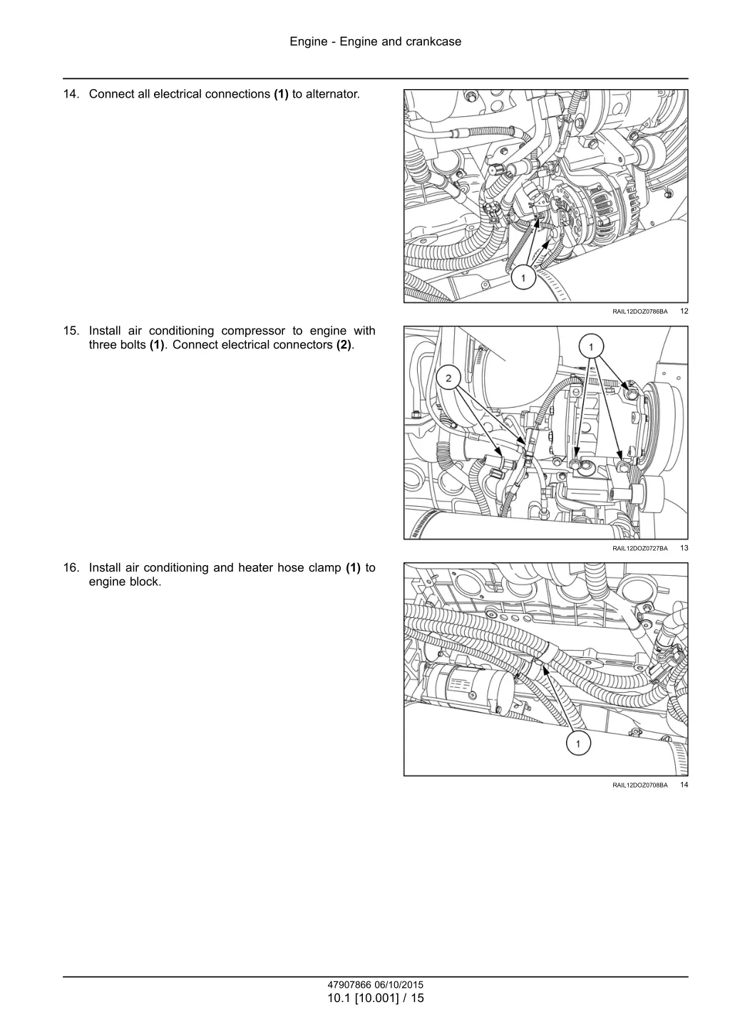 engine engine and crankcase 12