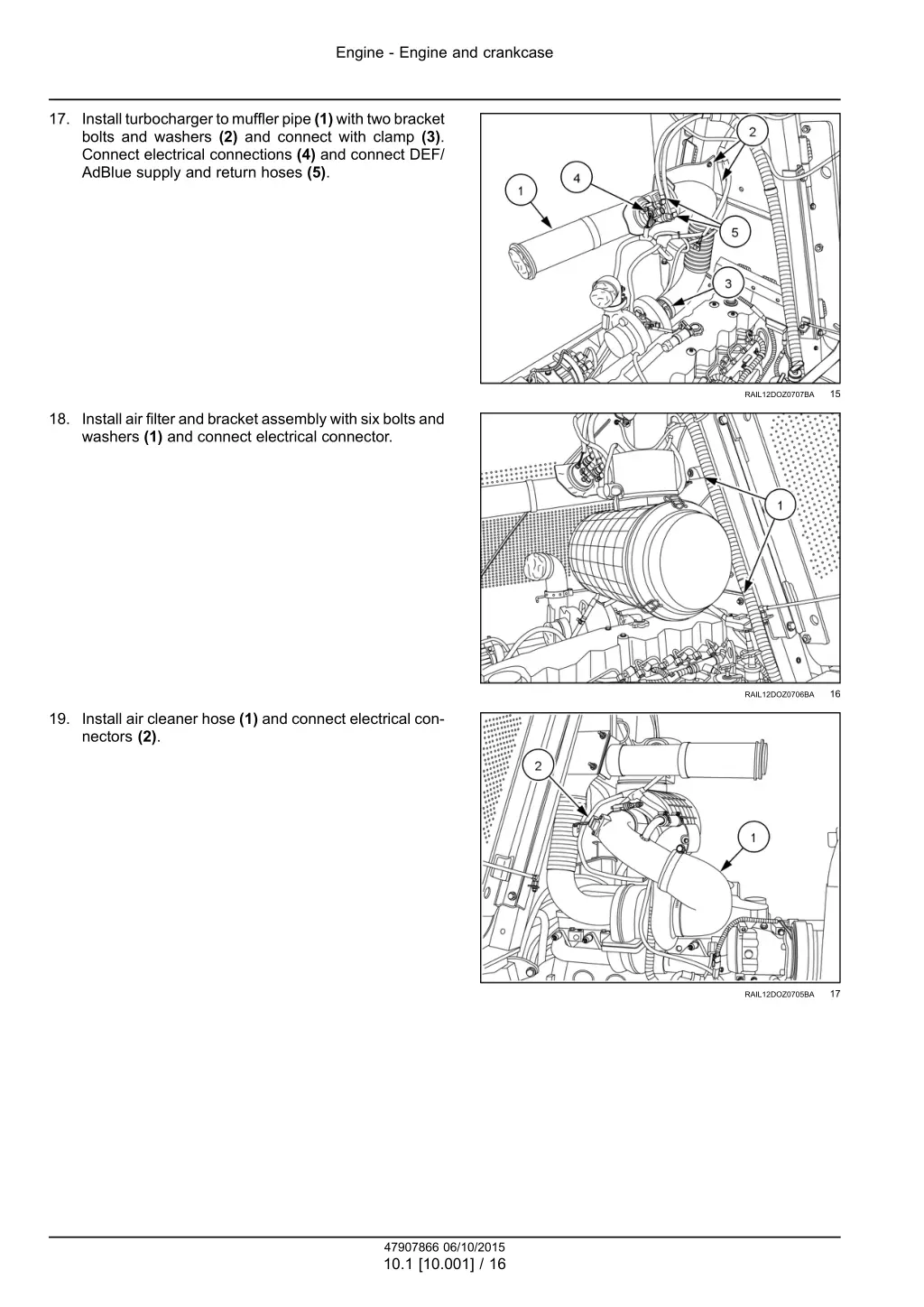 engine engine and crankcase 13