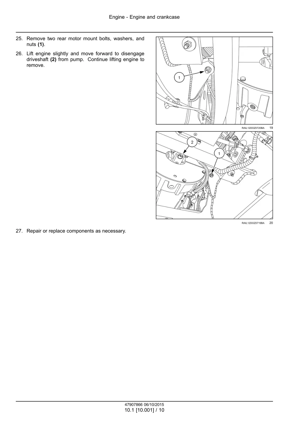 engine engine and crankcase 7