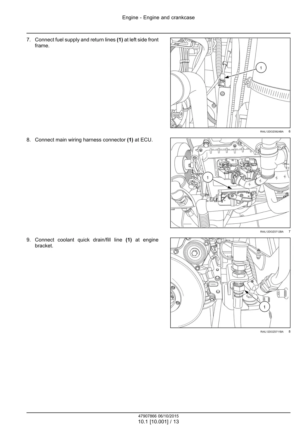 engine engine and crankcase 10