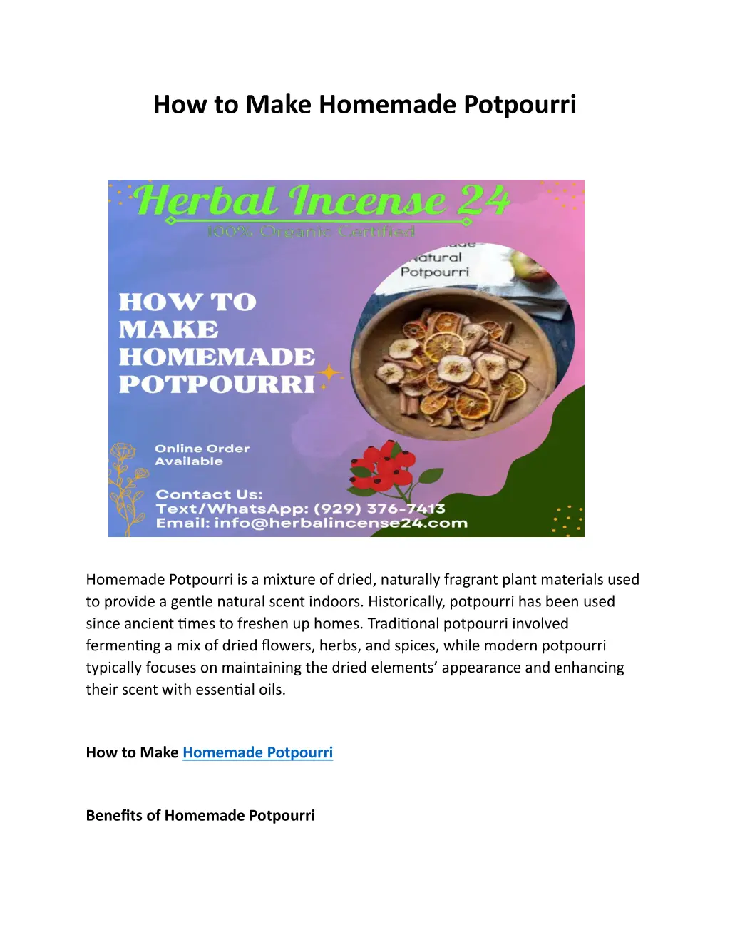 how to make homemade potpourri