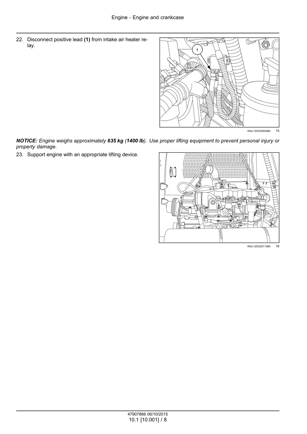 engine engine and crankcase 5