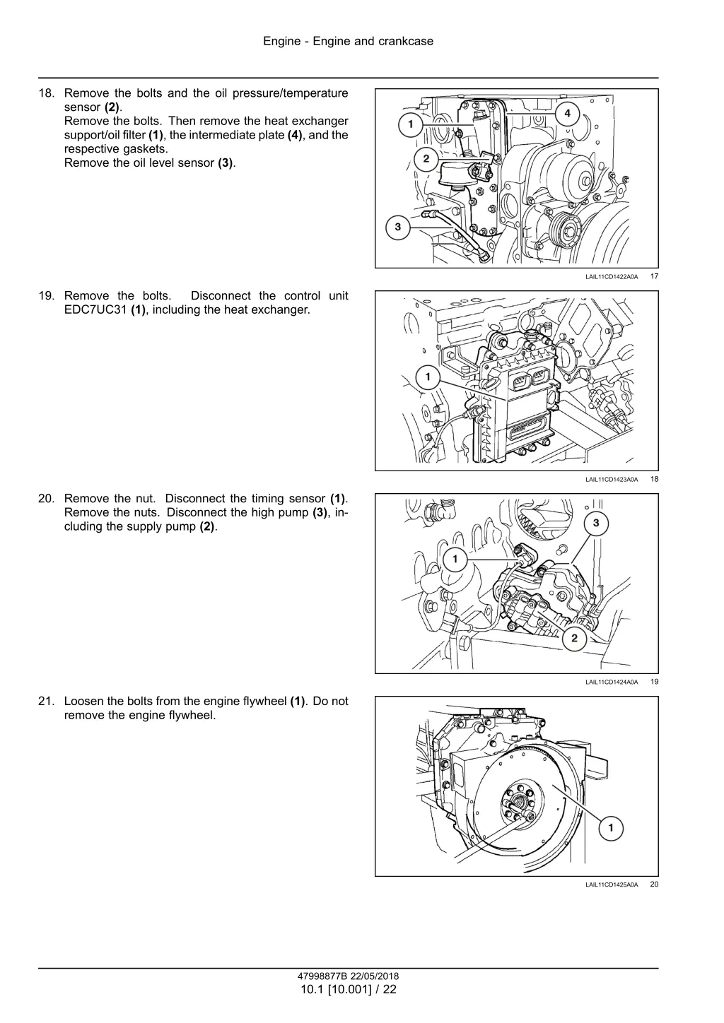 engine engine and crankcase 10