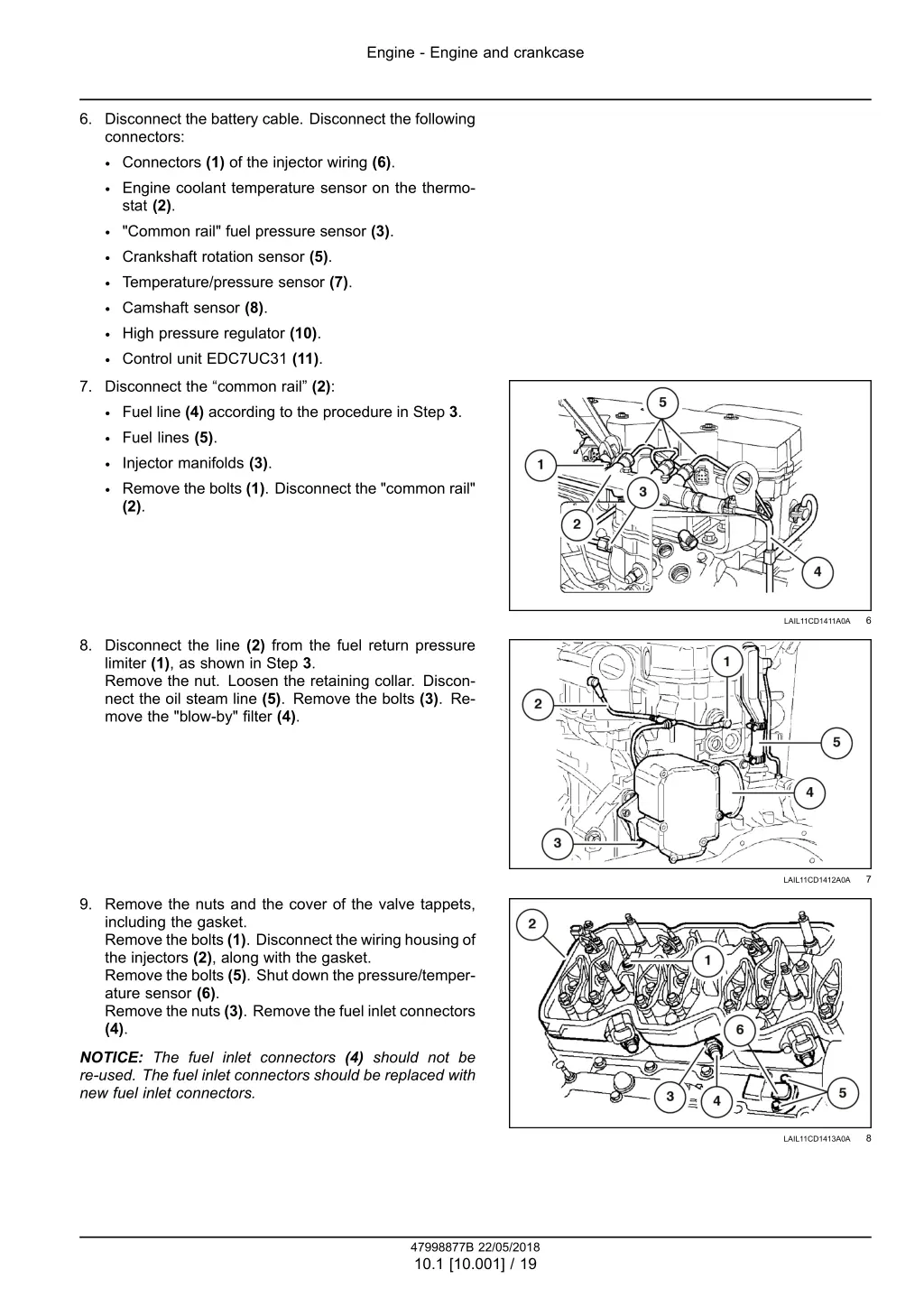 engine engine and crankcase 7