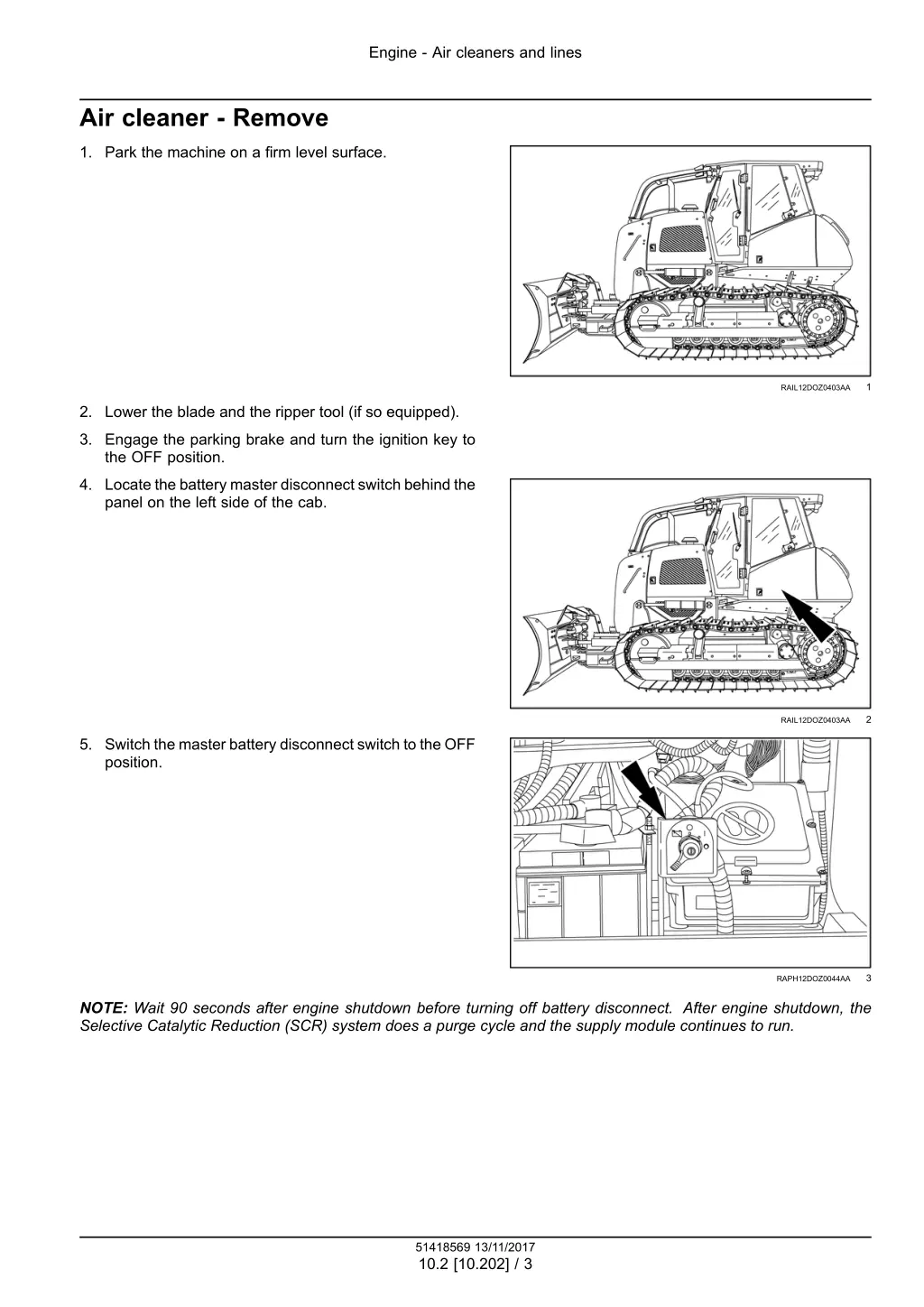 engine air cleaners and lines