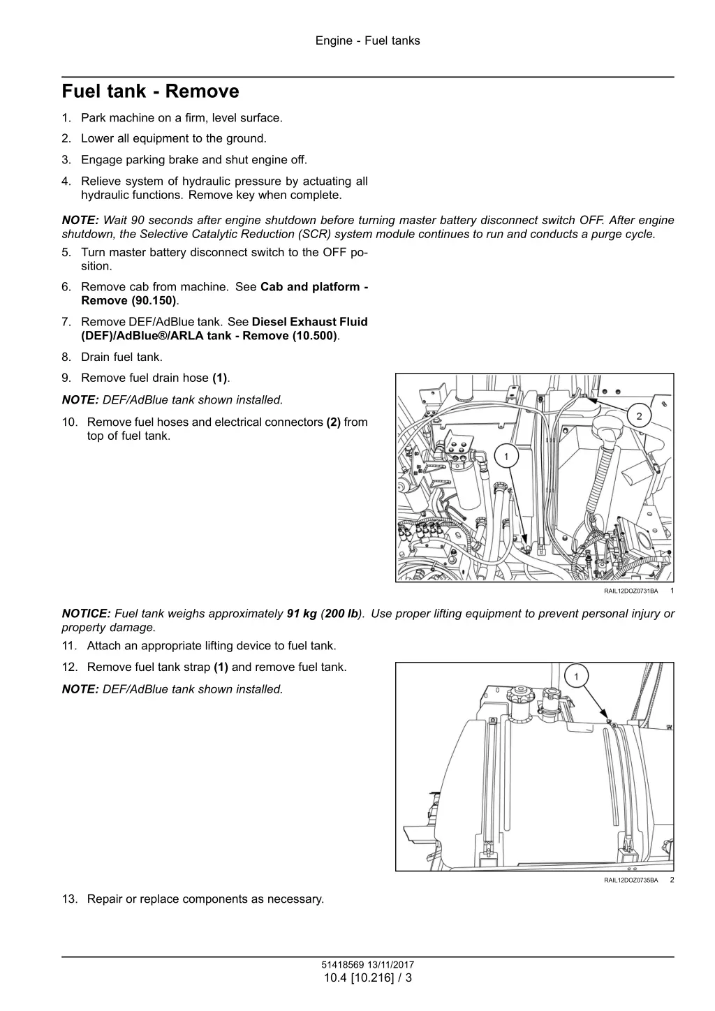 engine fuel tanks