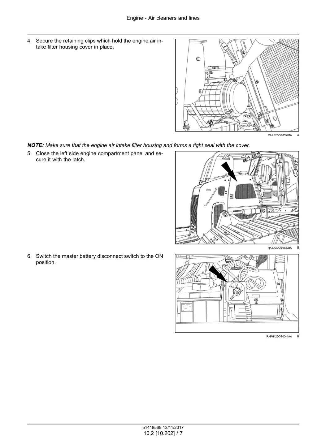 engine air cleaners and lines 4