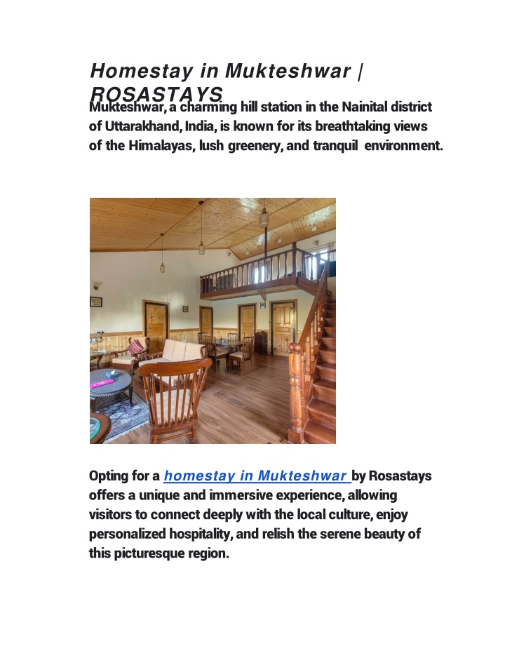 homestay in mukteshwar rosastays mukteshwar