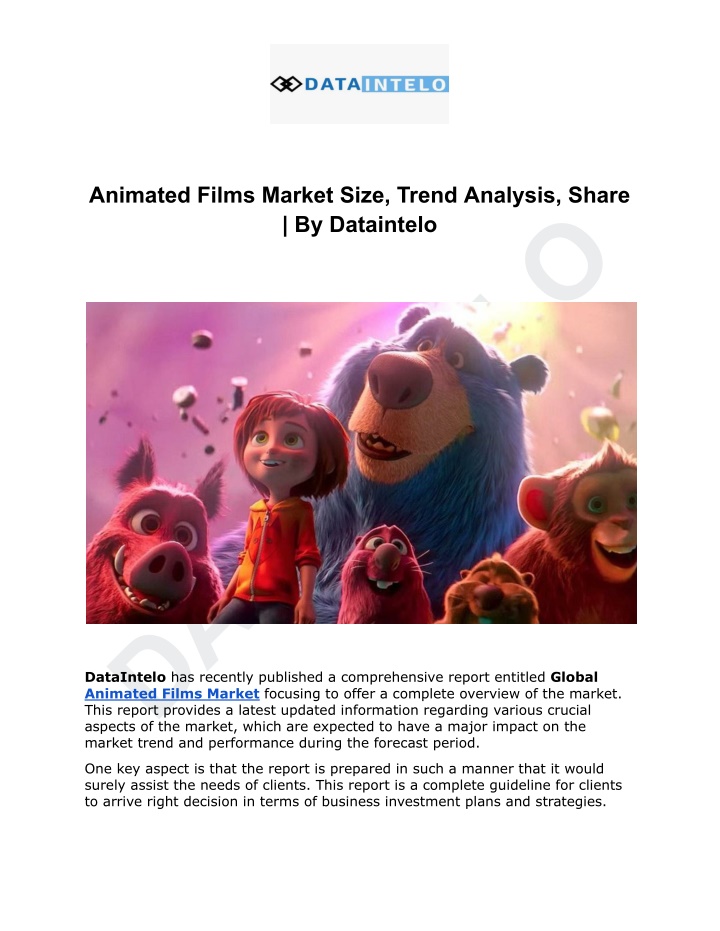 animated films market size trend analysis share