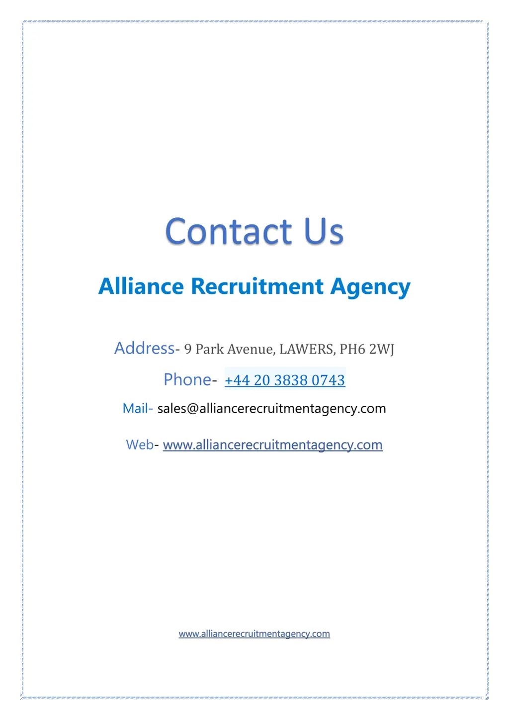 contact us