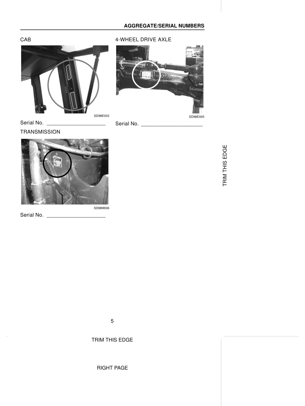 aggregate serial numbers 1