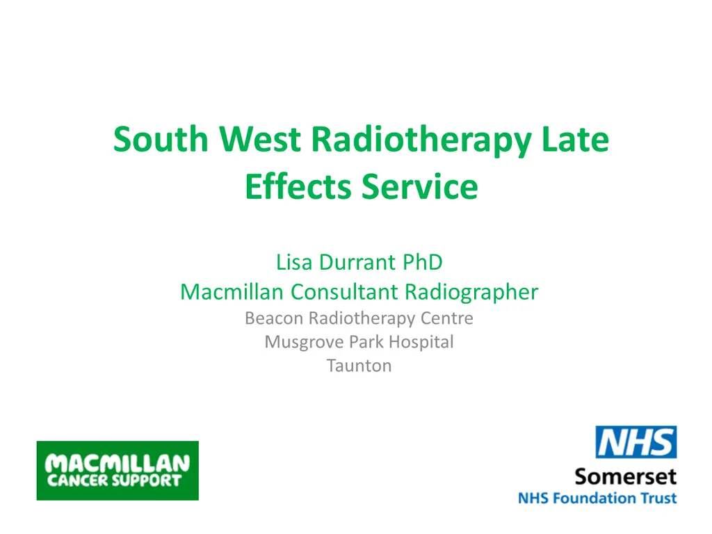 south west radiotherapy late effects service