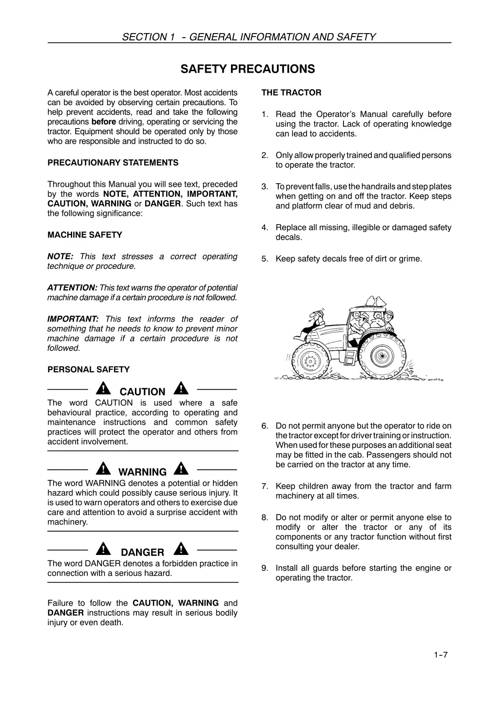 section 1 general information and safety 5