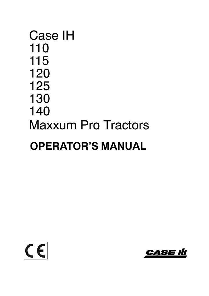 case ih 110 115 120 125 130 140 maxxum