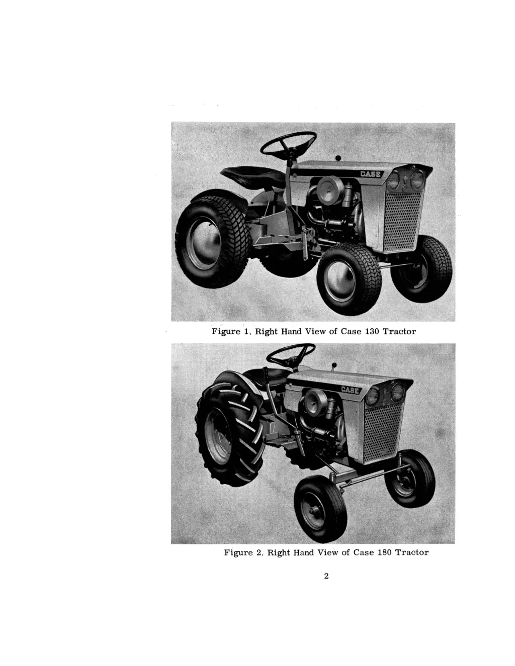 figure right hand view of case 130 tractor