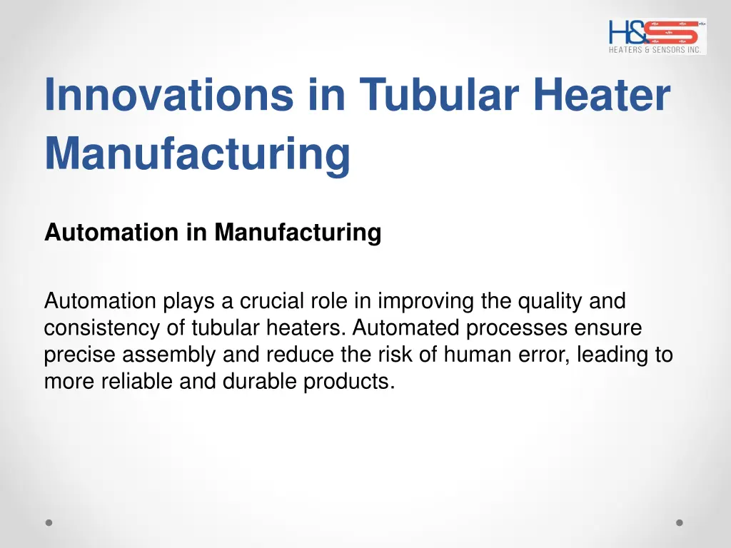 innovations in tubular heater manufacturing 1