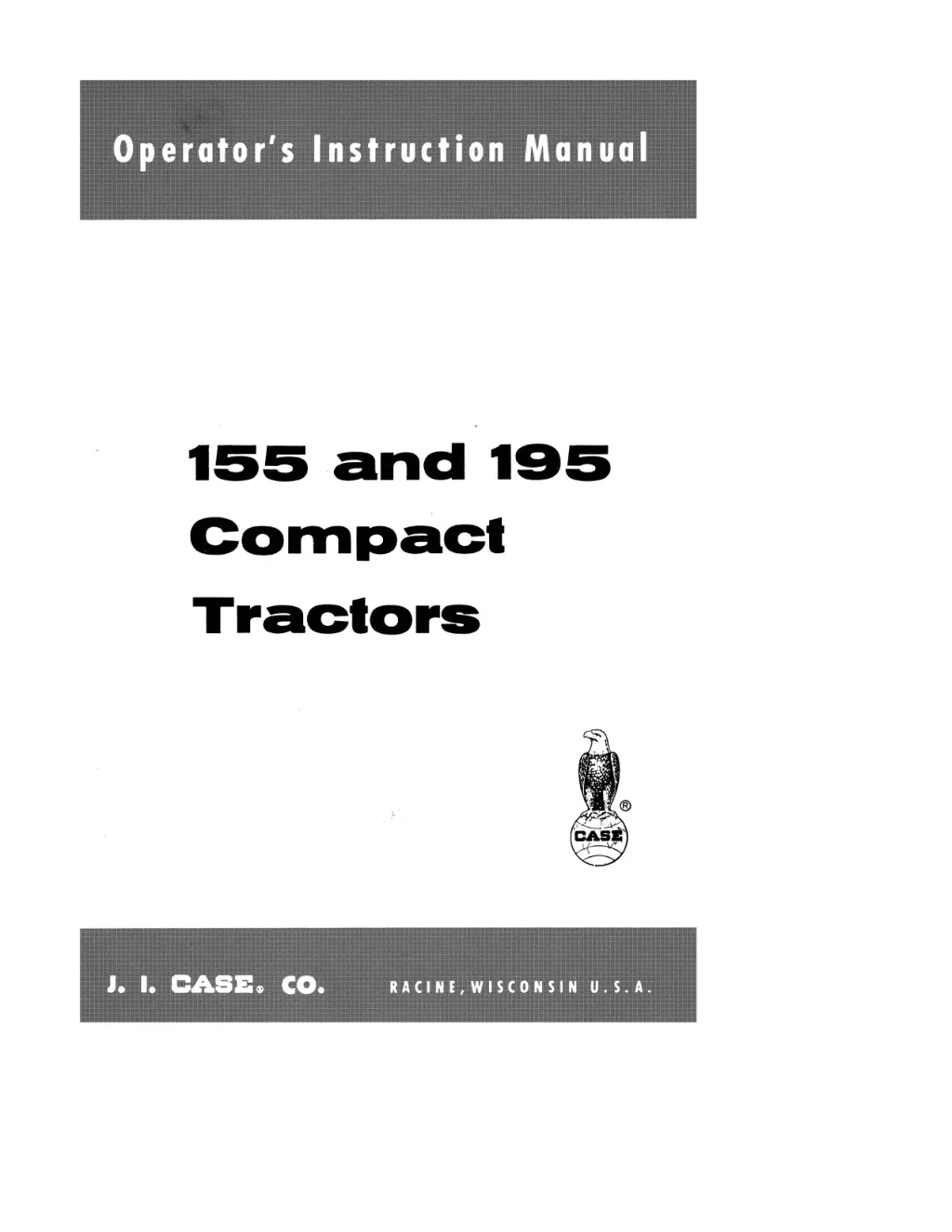 155 and 195 compact tractors