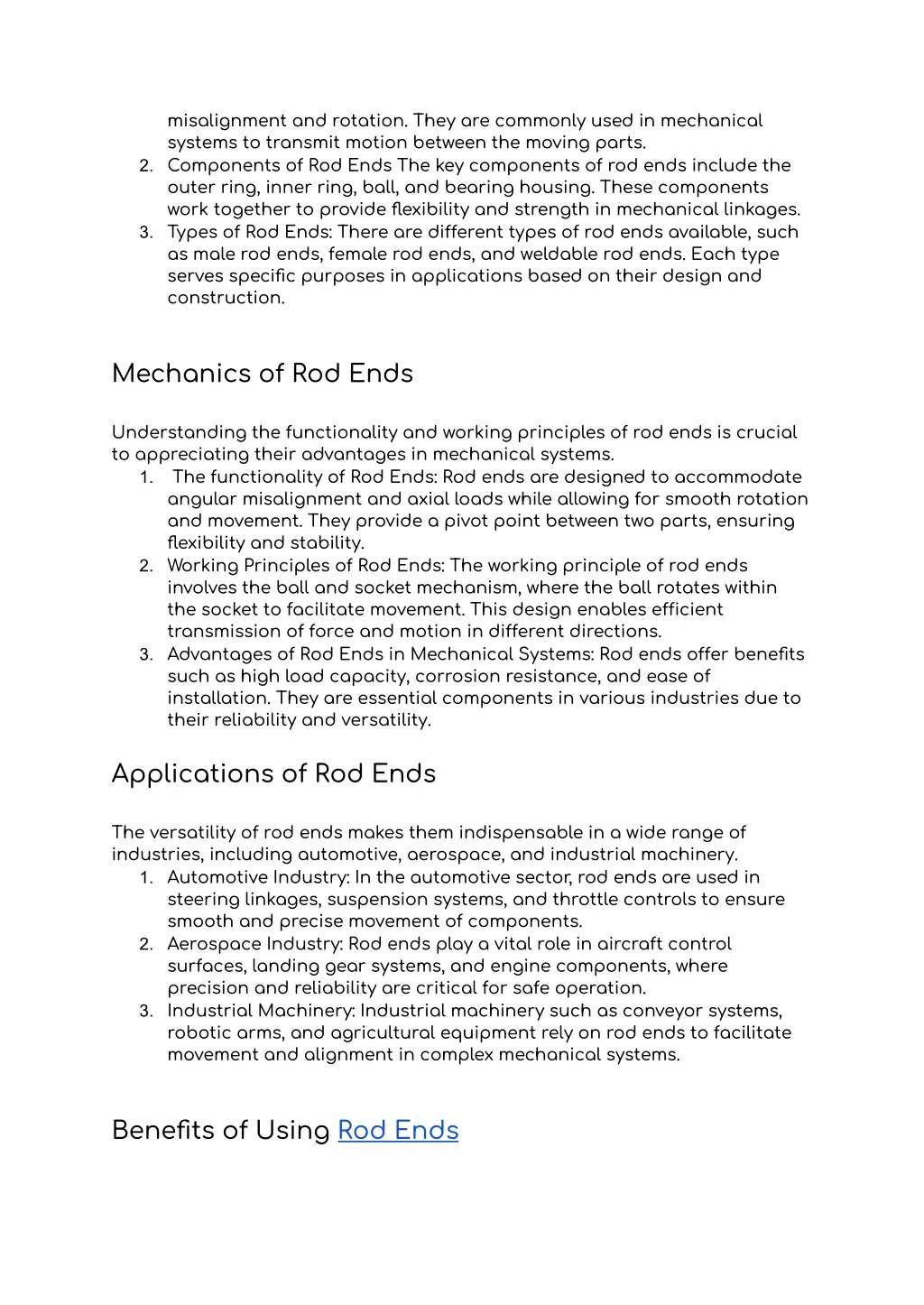 misalignment and rotation they are commonly used