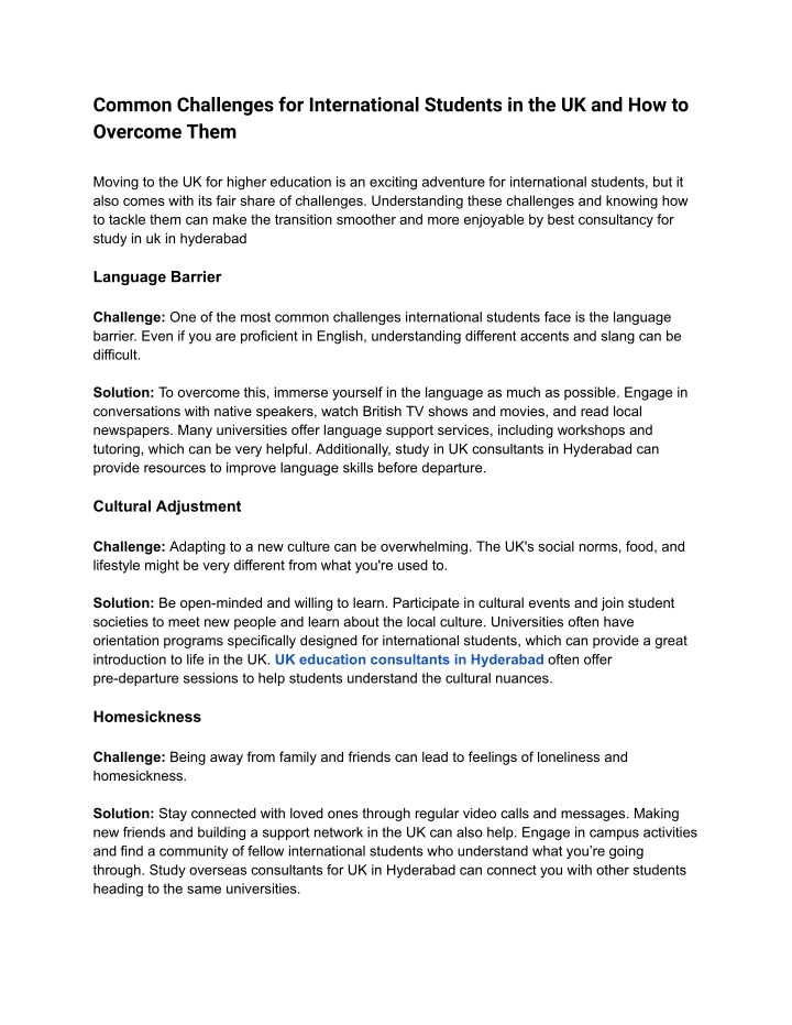 common challenges for international students