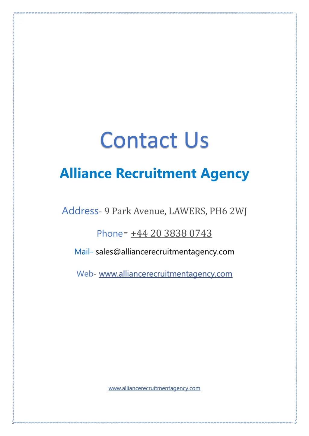 contact us